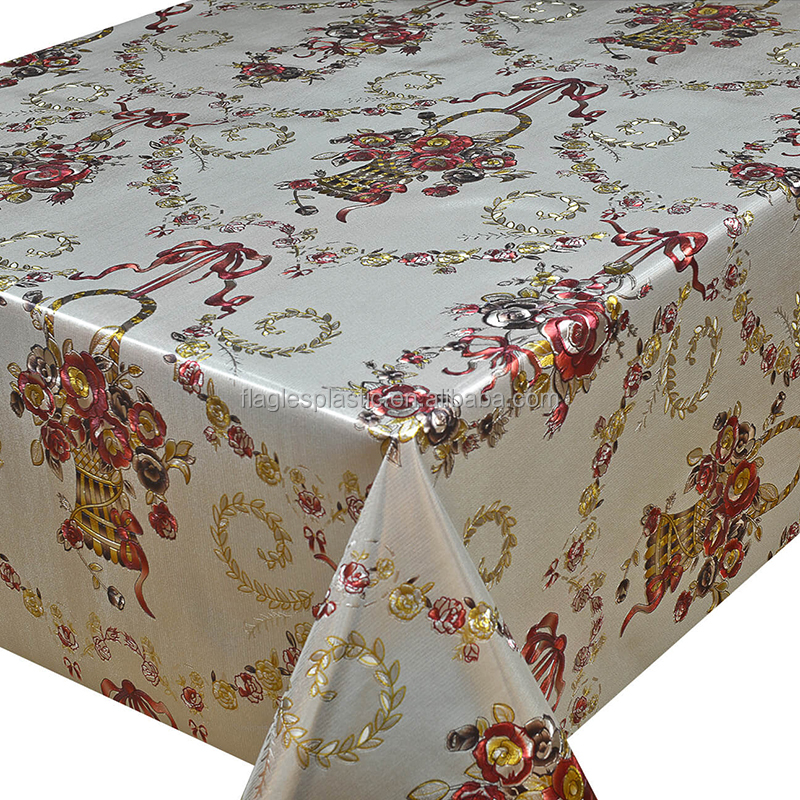 Tablecloth Christmas Round Table Cloth For Cover PVC Washing Wedding Plastic Roll Waterproof Ramadan Wear Dining Vinyl Film
