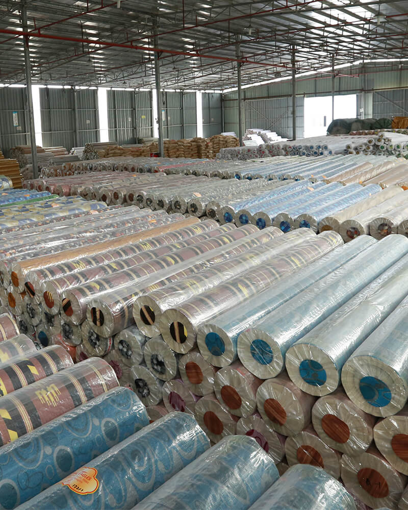 PVC flooring warehouse stock