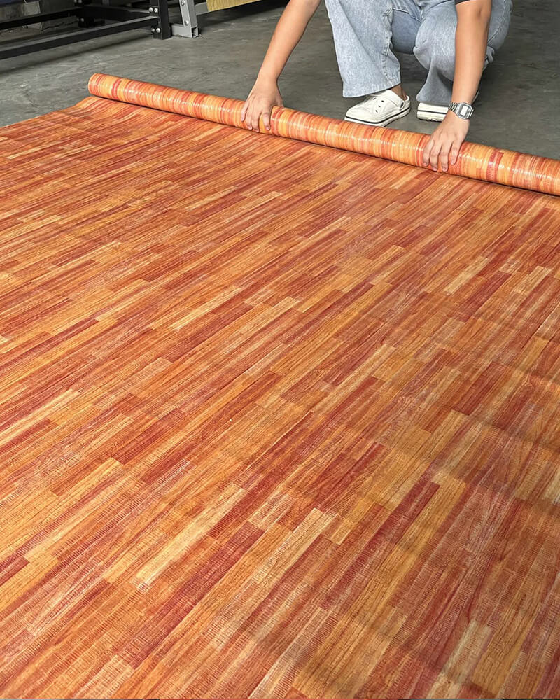 PVC flooring rolls used for home flooring decoration