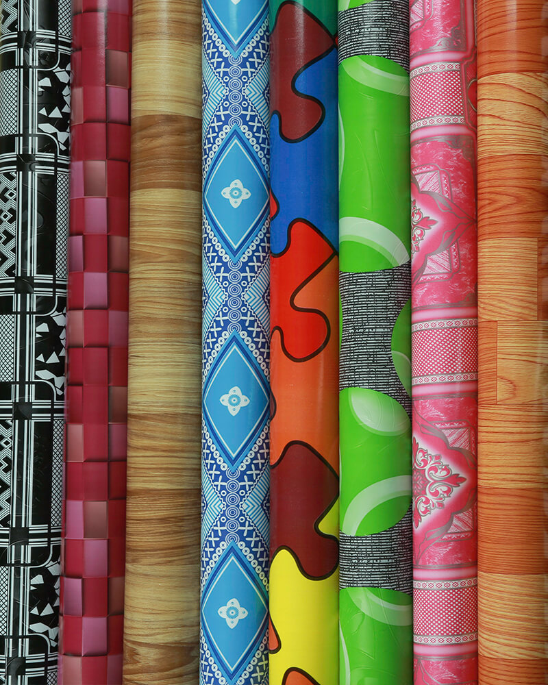 Different PVC vinyl flooring roll patterns and designs