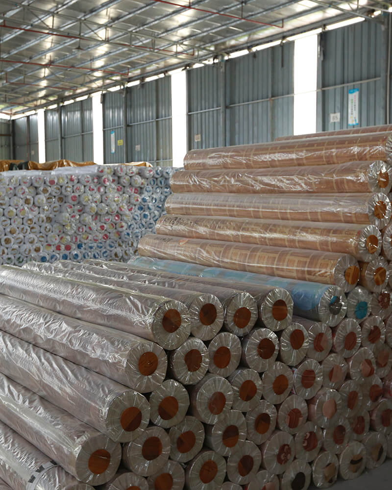 PVC flooring rolls warehouse stock for export orders