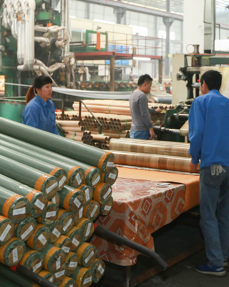 PVC flooring roll production line in China factory