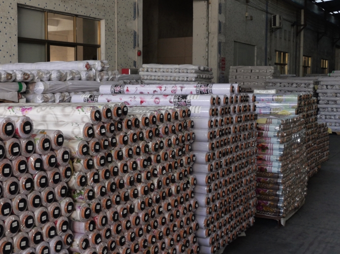 China PVC flooring factory and PVC flooring roll warehouse stock