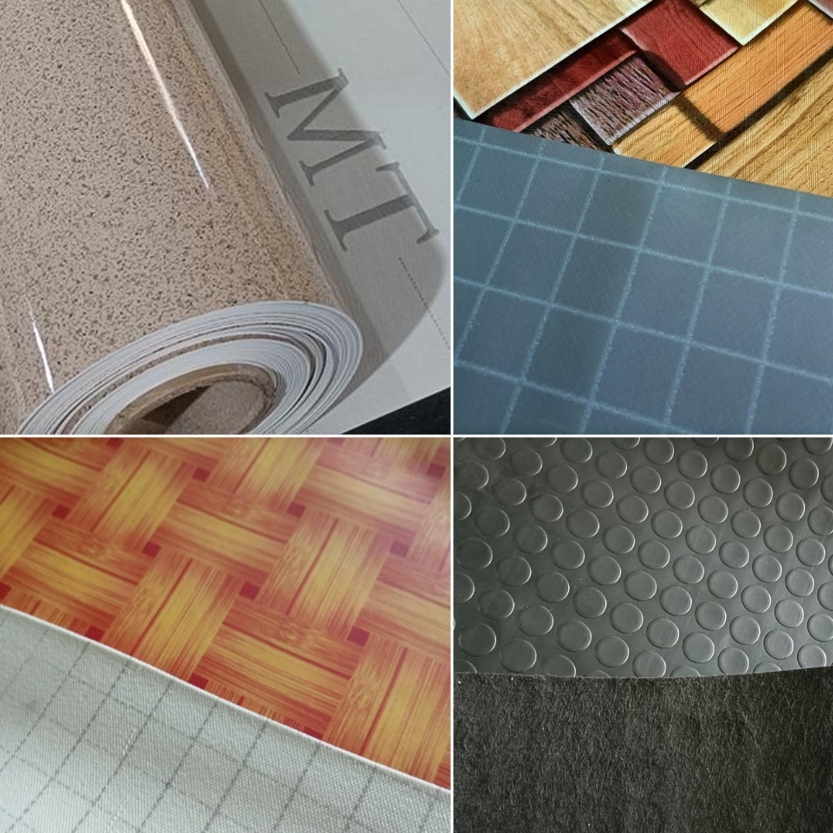 homogeneous PVC flooring compared with normal sponge and coin mat flooring rolls