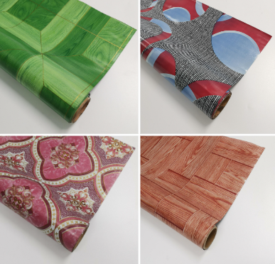 PVC flooring roll surface designs and wholesale product options