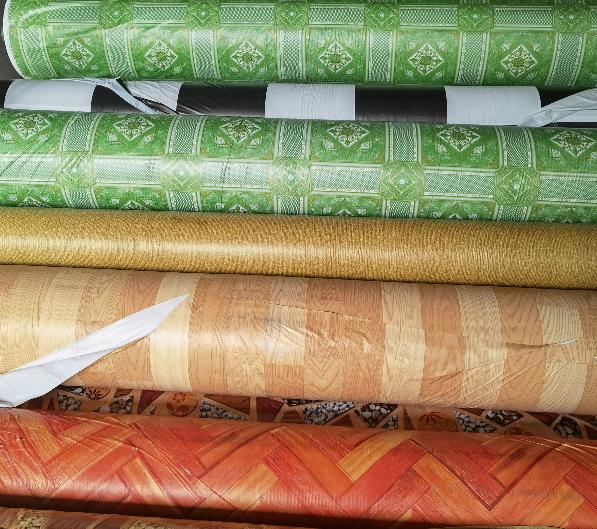 PVC flooring roll film and sheet forming process